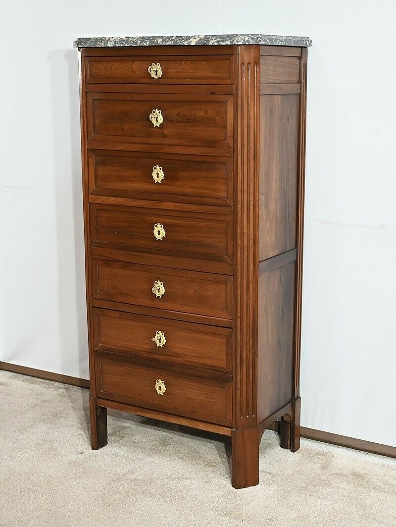 Small Louis XVI Weekly Secretary Stamped Ln Malle, Faubourg Saint Antoine – 18th Century photo 7035.56451583