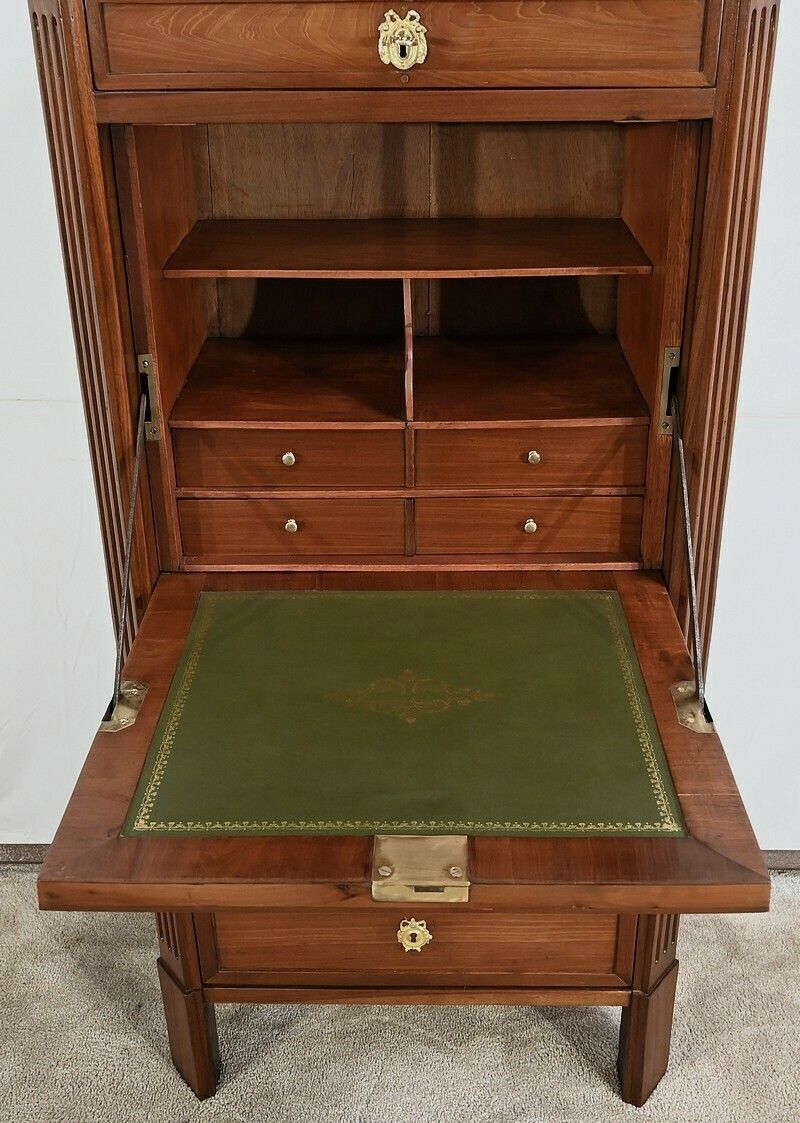 photo buy Small Louis XVI Weekly Secretary Stamped Ln Malle, Faubourg Saint Antoine – 18th Century