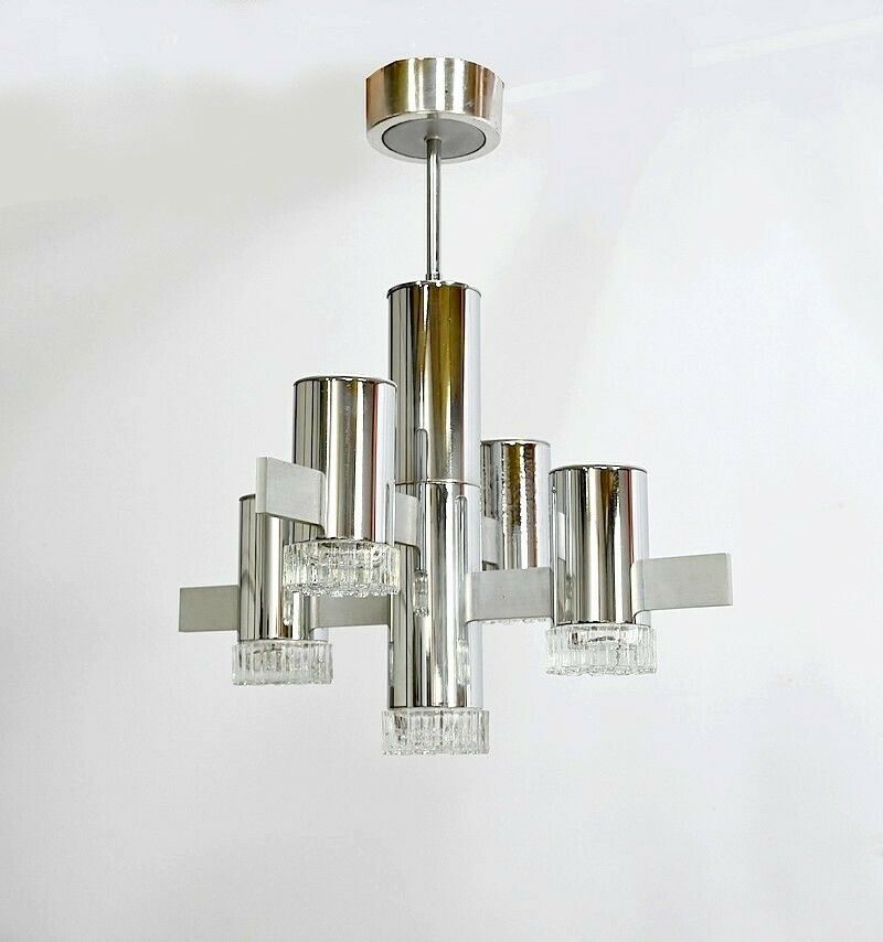 Modernist Chandelier, Gaetano Sciolari, Italy – 1960