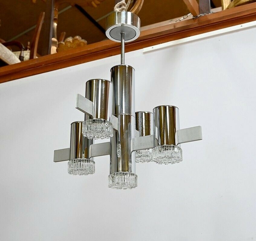 Modernist Chandelier, Gaetano Sciolari, Italy – 1960 photo for sale
