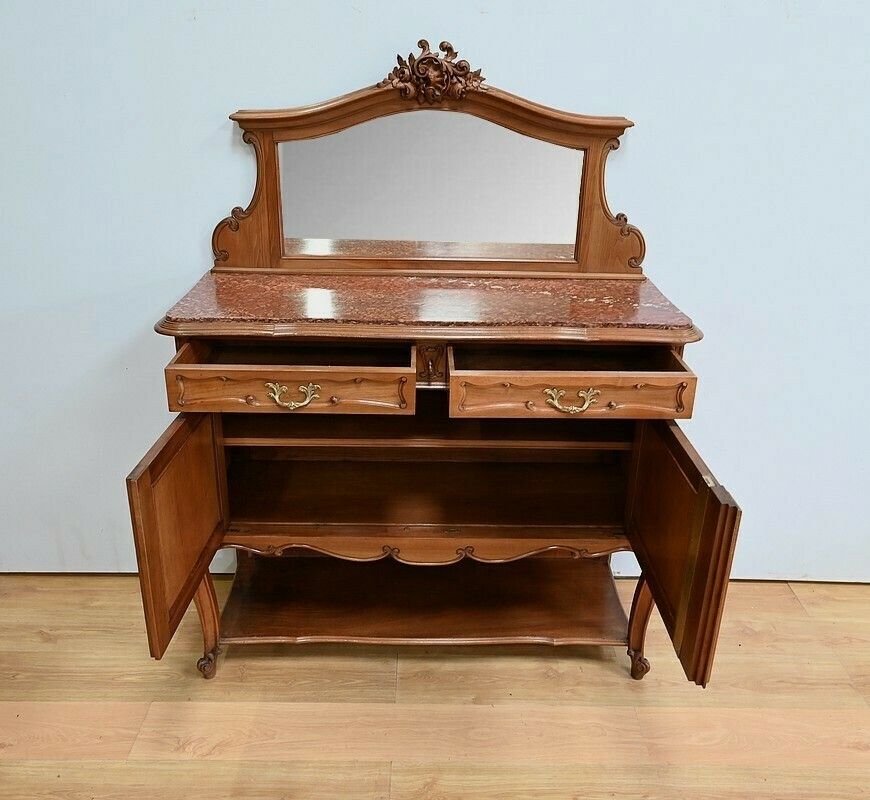 Walnut Serving Buffet, Louis XV Style – Early 20th Century photo for sale