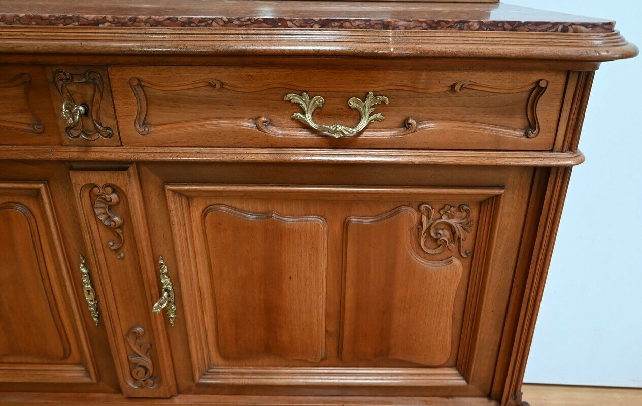 photo buy Walnut Serving Buffet, Louis XV Style – Early 20th Century