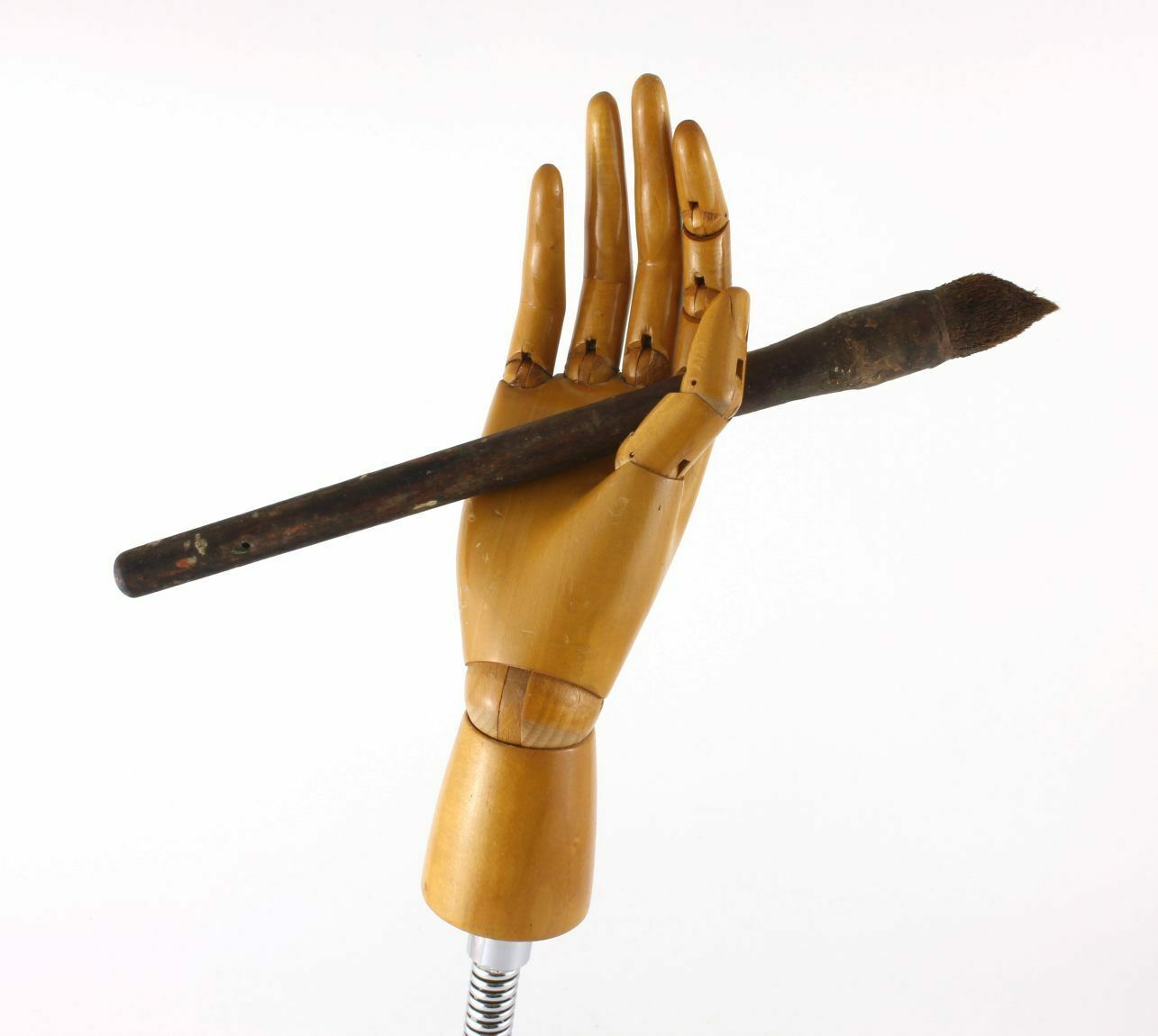 Articulated Mannequin Hand Glove Stand. Wood Jointed Finger Ring Display. photo for sale