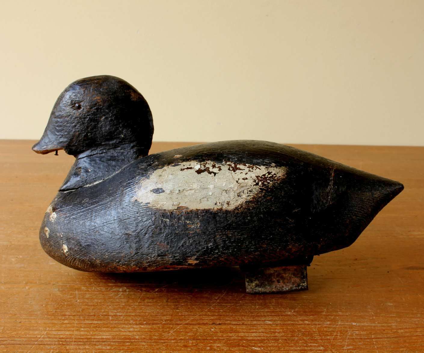 750.0 Three Antique French Wood Decoy Ducks. Early Painted Folk Art Rustic Birds. photo