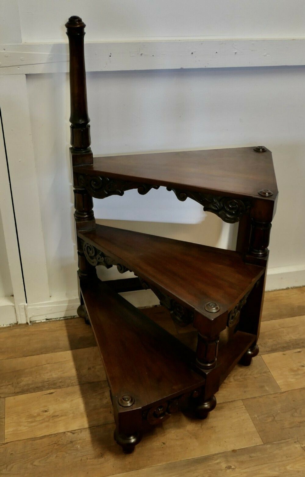 Heavy Victorian Spiral Library Steps With Turned Supports photo 1500.0