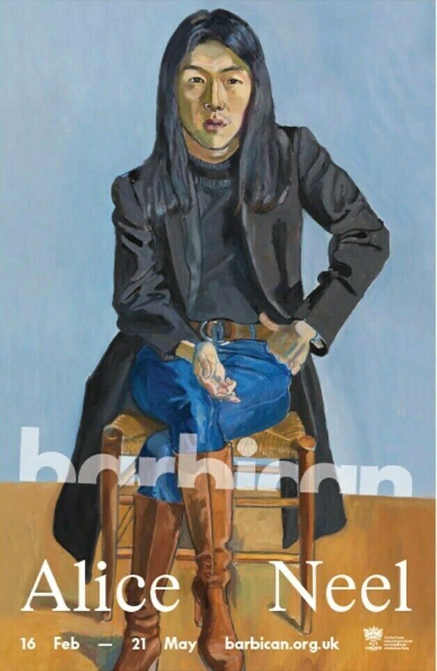 Original Alice Neel Exhibition Poster   Hot Off The Griddle   Stunning Barbican Museum Print
