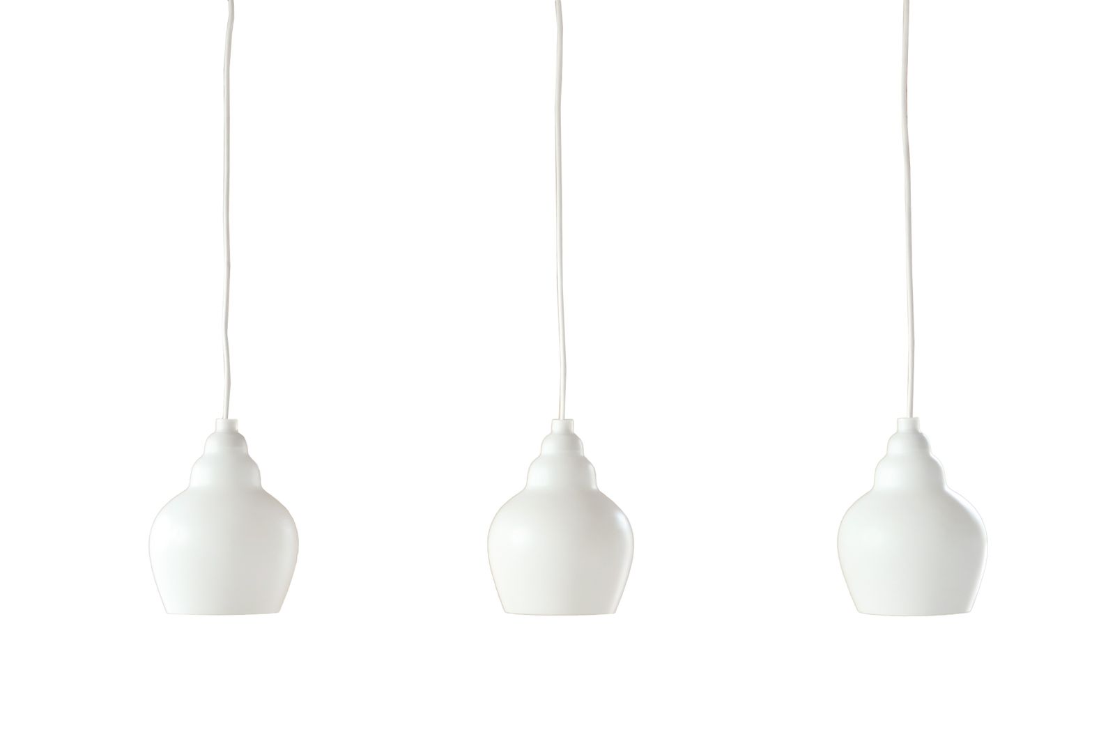 Set Of Three Glass Hanging Lamps By Alf Svensson