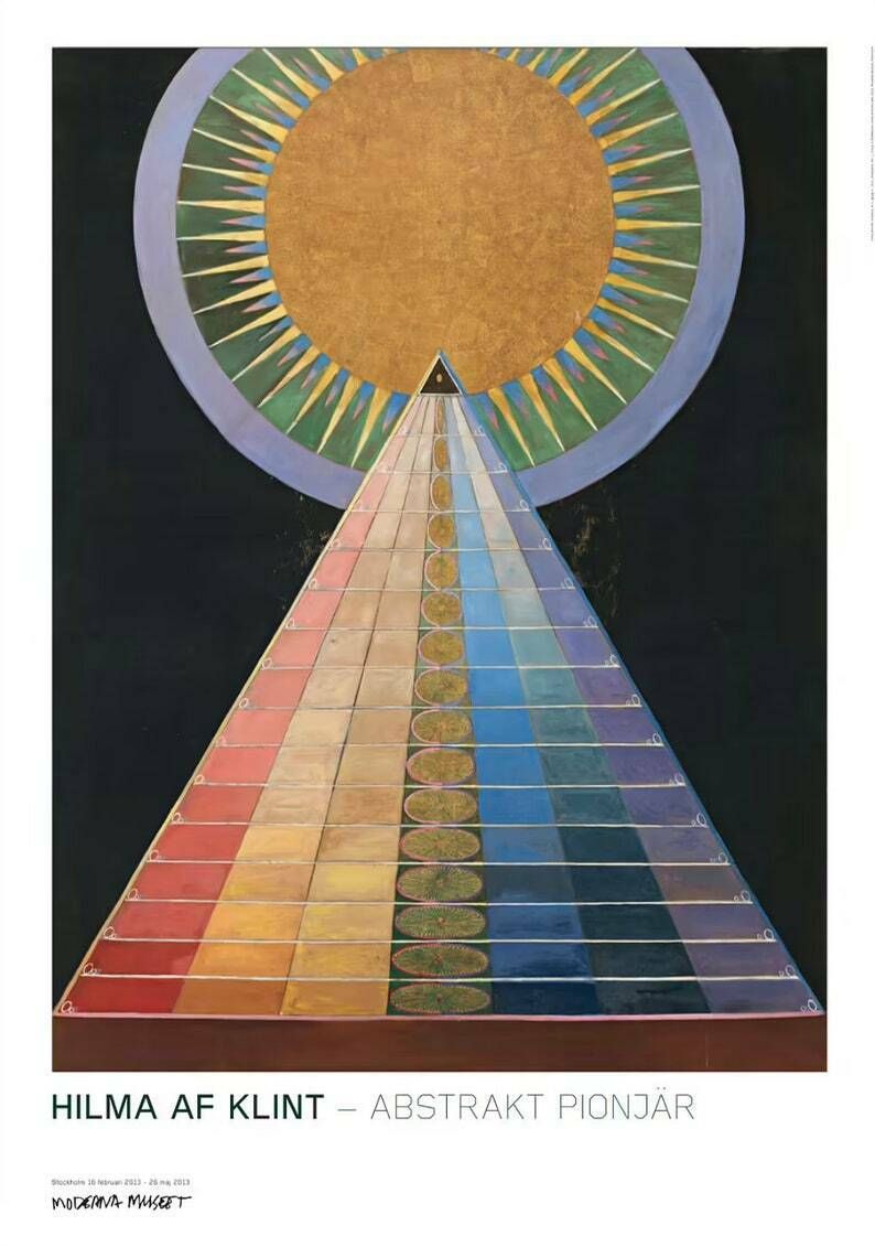 Original Hilma Af Klint Museum Poster   Altarpiece No 1   Stunning Exhibition Quality Print