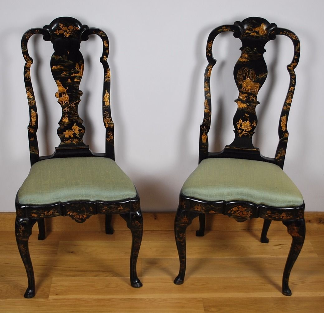 Set Of Six Japanned /Lacquered Chairs photo buy