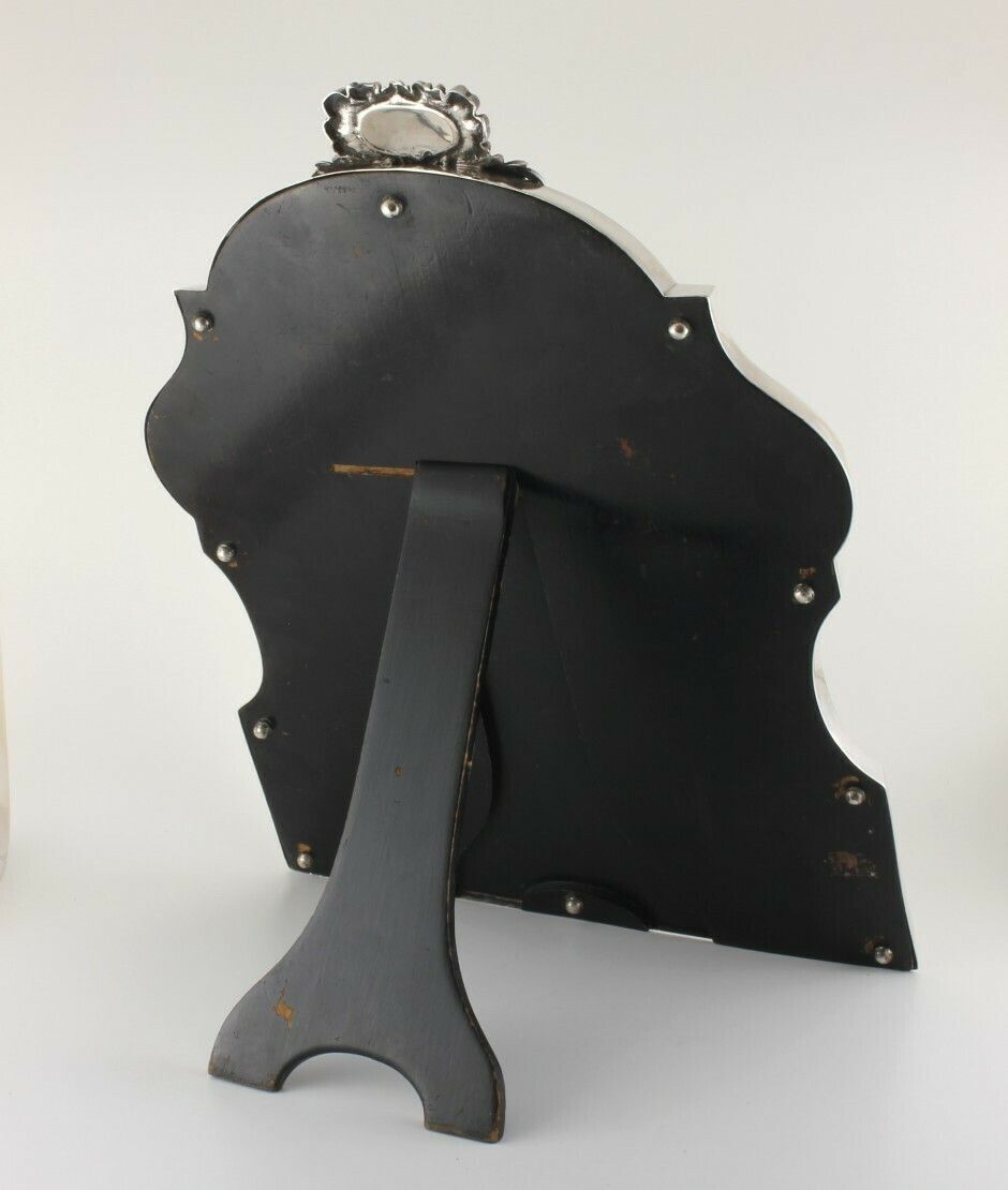 photo for sale German 900 Silver Easel Dressing Table Mirror. Elimeyer Dresden. C1900.