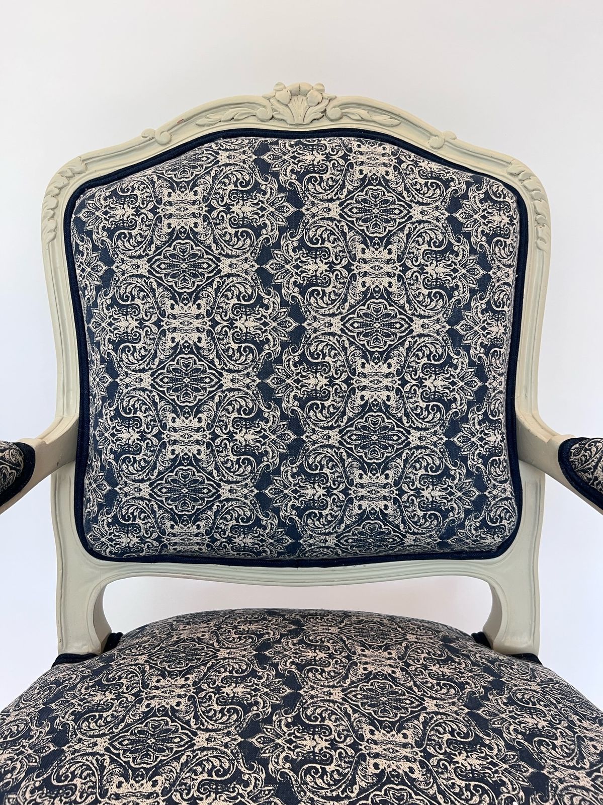 Carved Wood And Upholstery Armchair photo for sale