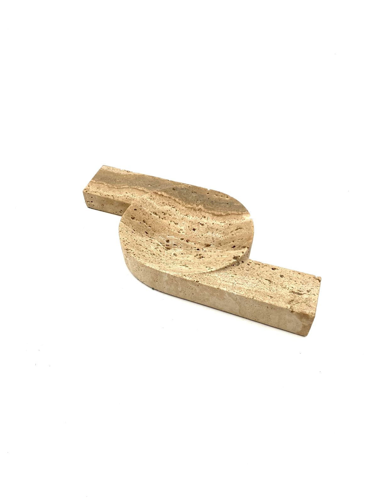 Brutalist Travertine Ashtray, Cerri Nestore, Italy, 1970s photo vinterior