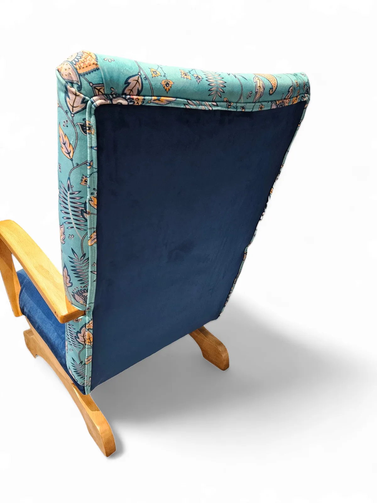 1950's Bentwood Reupholstered Rocking Chair photo furniture