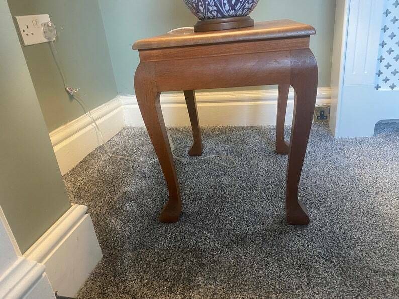 Vintage Solid Wood Teak Mid Century Side Table / Coffee Table / Plant Stand / Pot Stand / Lamp Table photo vintage