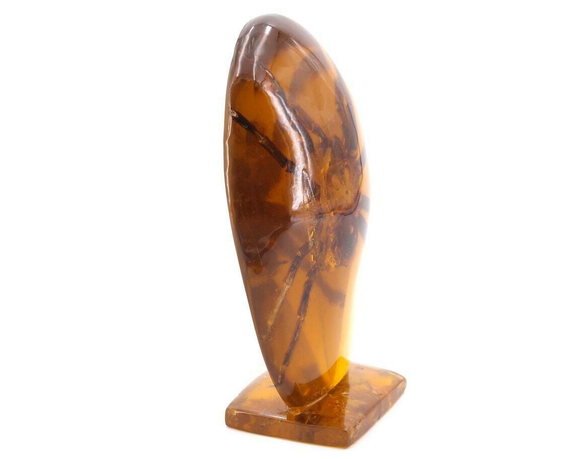 Resin Sculpture With Tarantula, 1970s / Cabinet Of Curiosity, Lucite, Spider, Inclusion, Pierre Giraudon, Insect, Paperweigth photo Home Decor