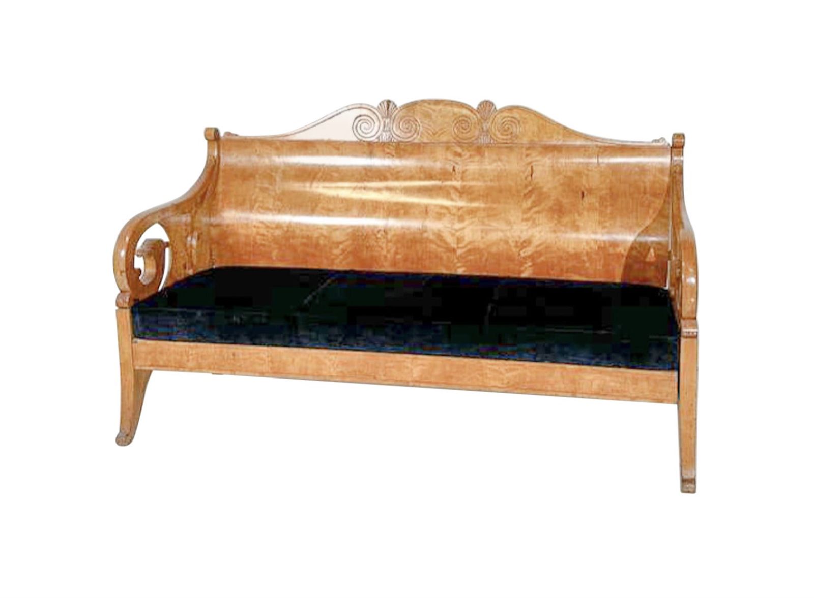 Bench In Birch Veneer, Russia, Early 19th Century