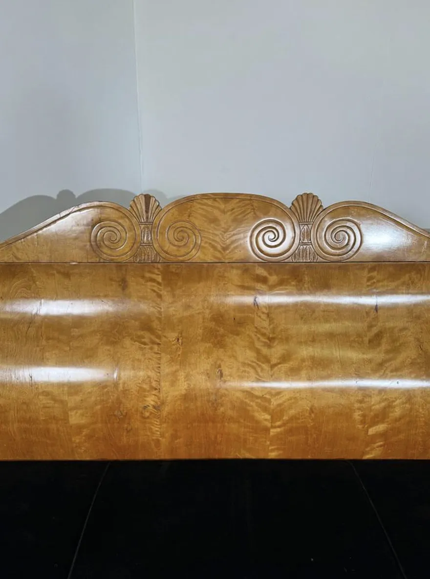 Bench In Birch Veneer, Russia, Early 19th Century photo furniture