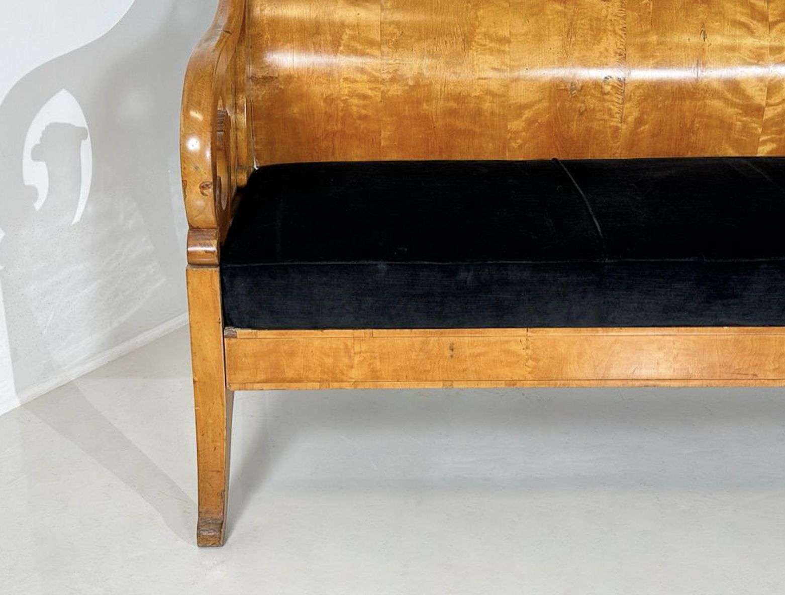 Bench In Birch Veneer, Russia, Early 19th Century photo vinterior