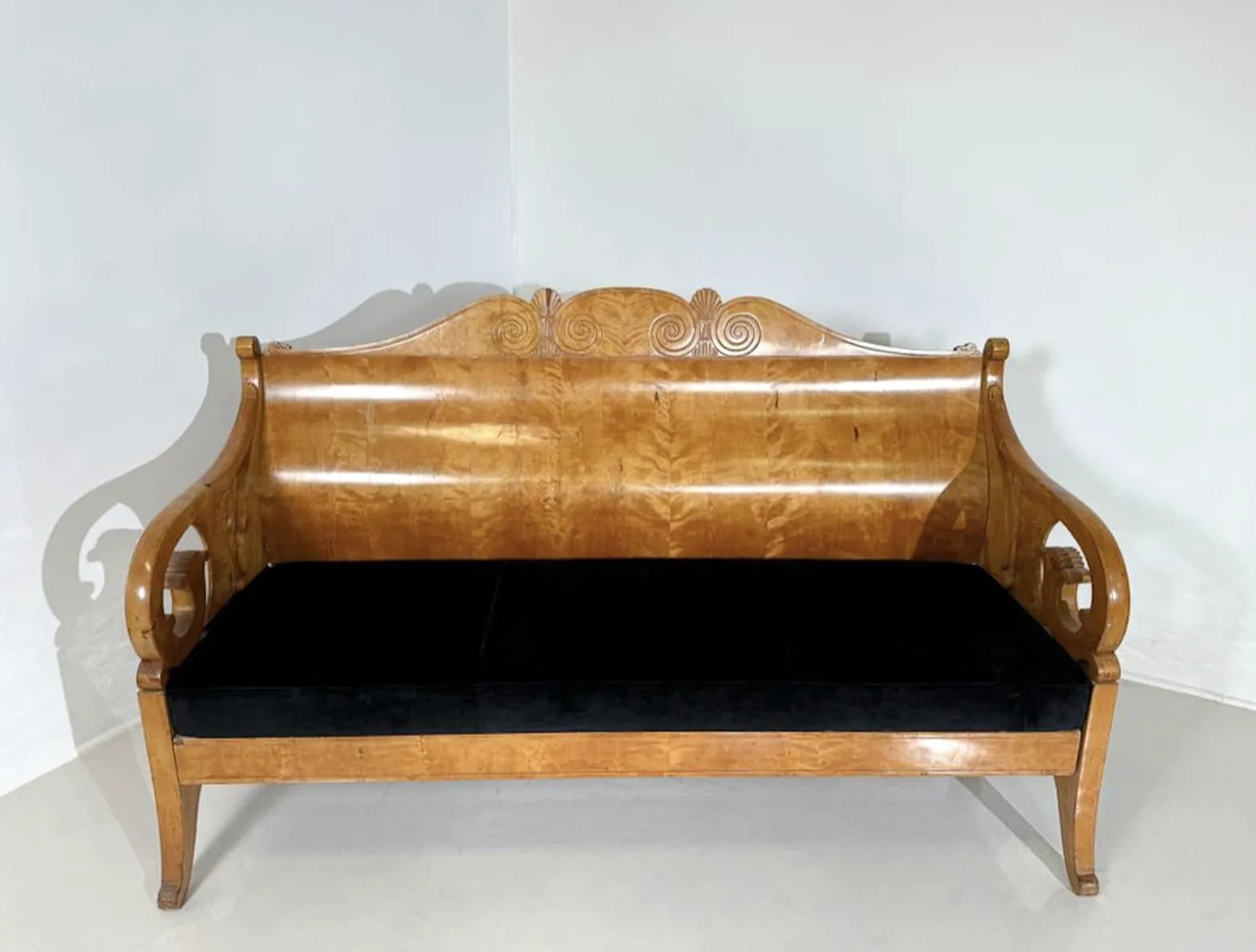 Bench In Birch Veneer, Russia, Early 19th Century photo buy