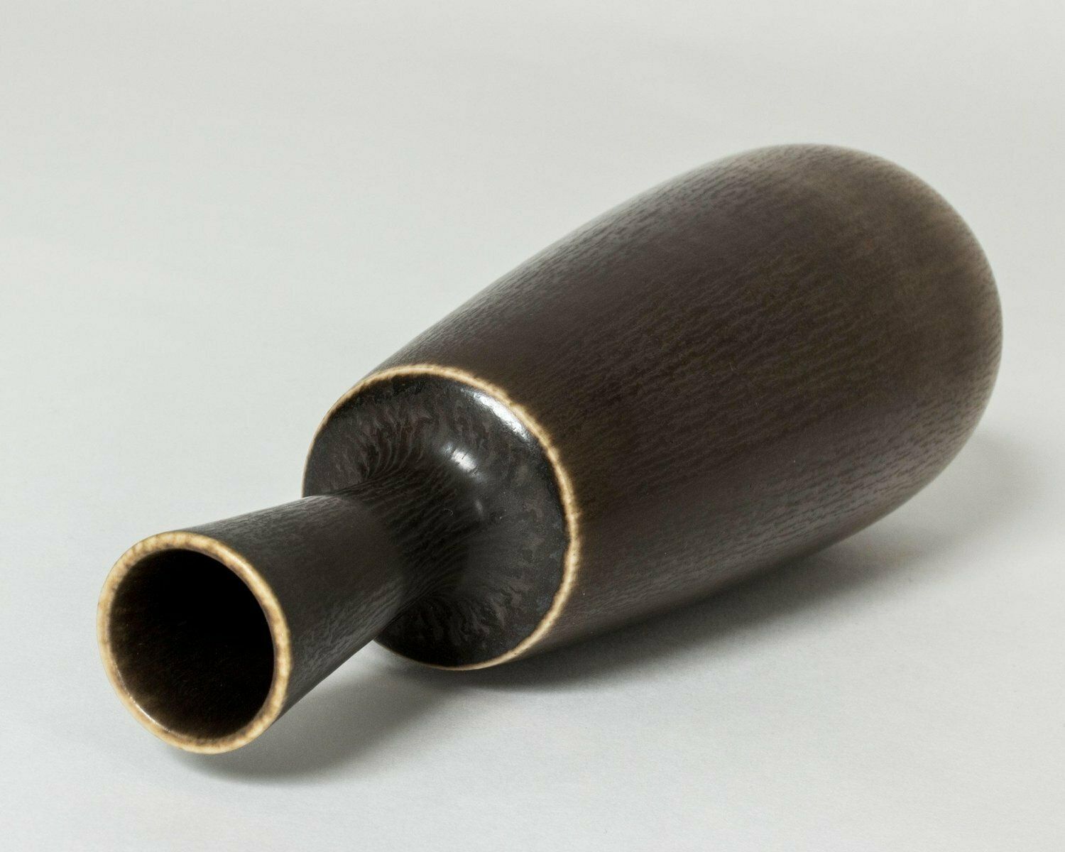 Brown Stoneware Vase By Berndt Friberg From Gustavsberg, 1950s photo for sale