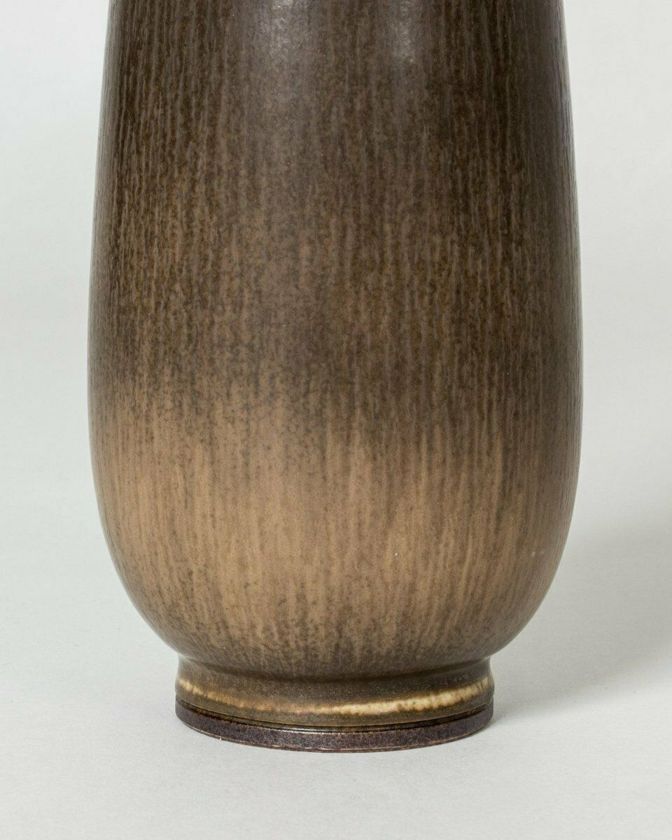 Brown Stoneware Vase By Berndt Friberg From Gustavsberg, 1950s photo 2891.0