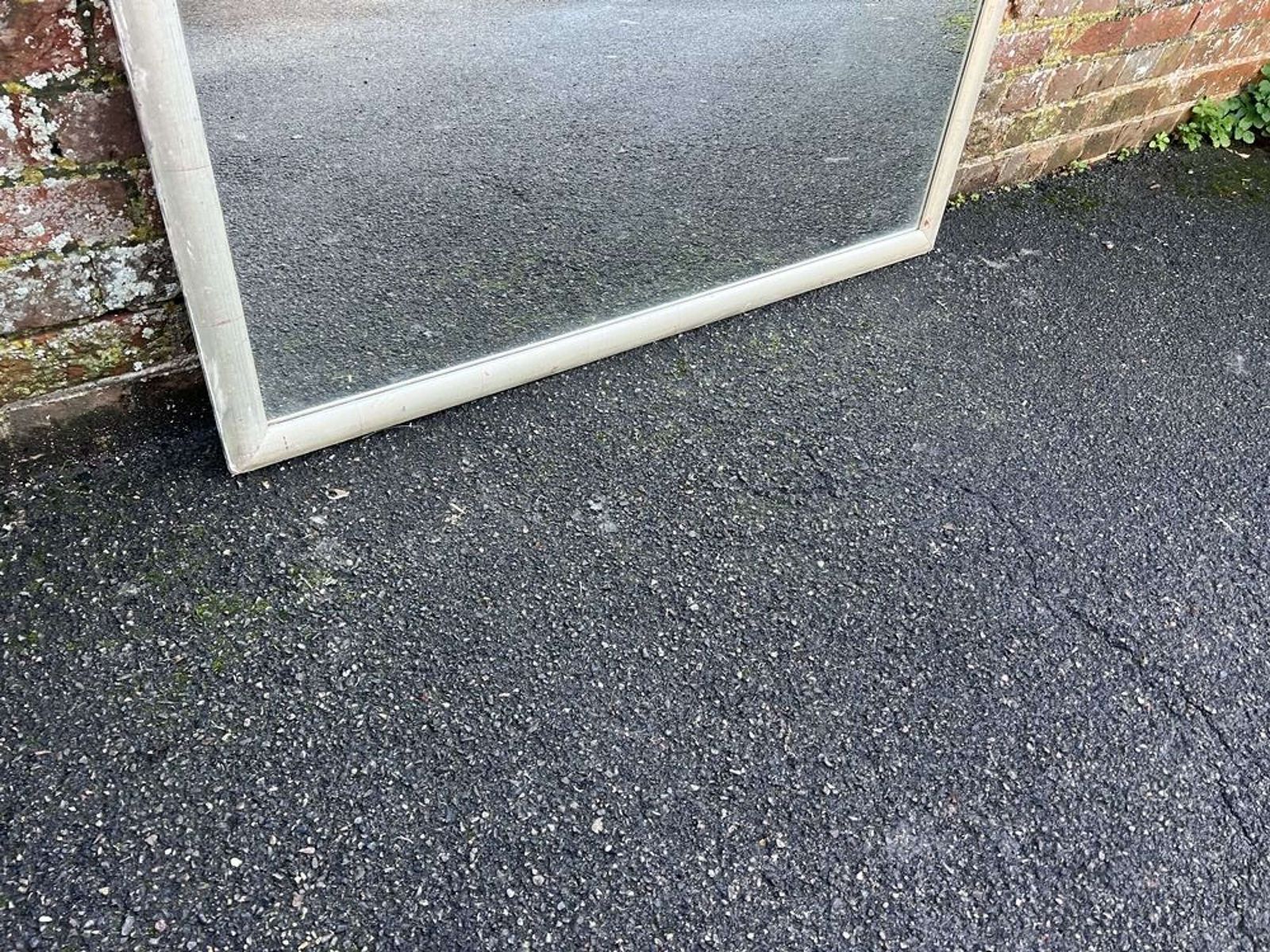 A Wonderful Large Late 20th Century Silvered Bistro Mirror. photo Home Decor