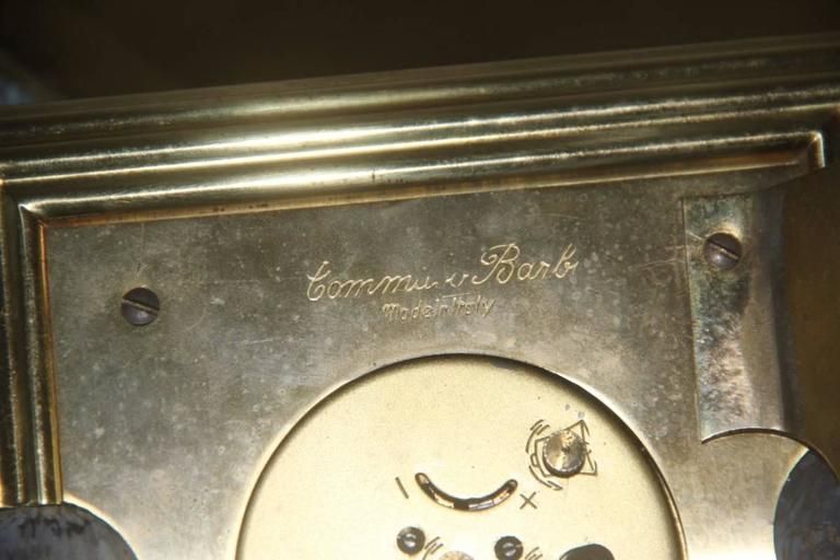 Tommaso Barbi Bottega Gadda, 1970s , Brass Clock Bowl Italian Design photo vintage