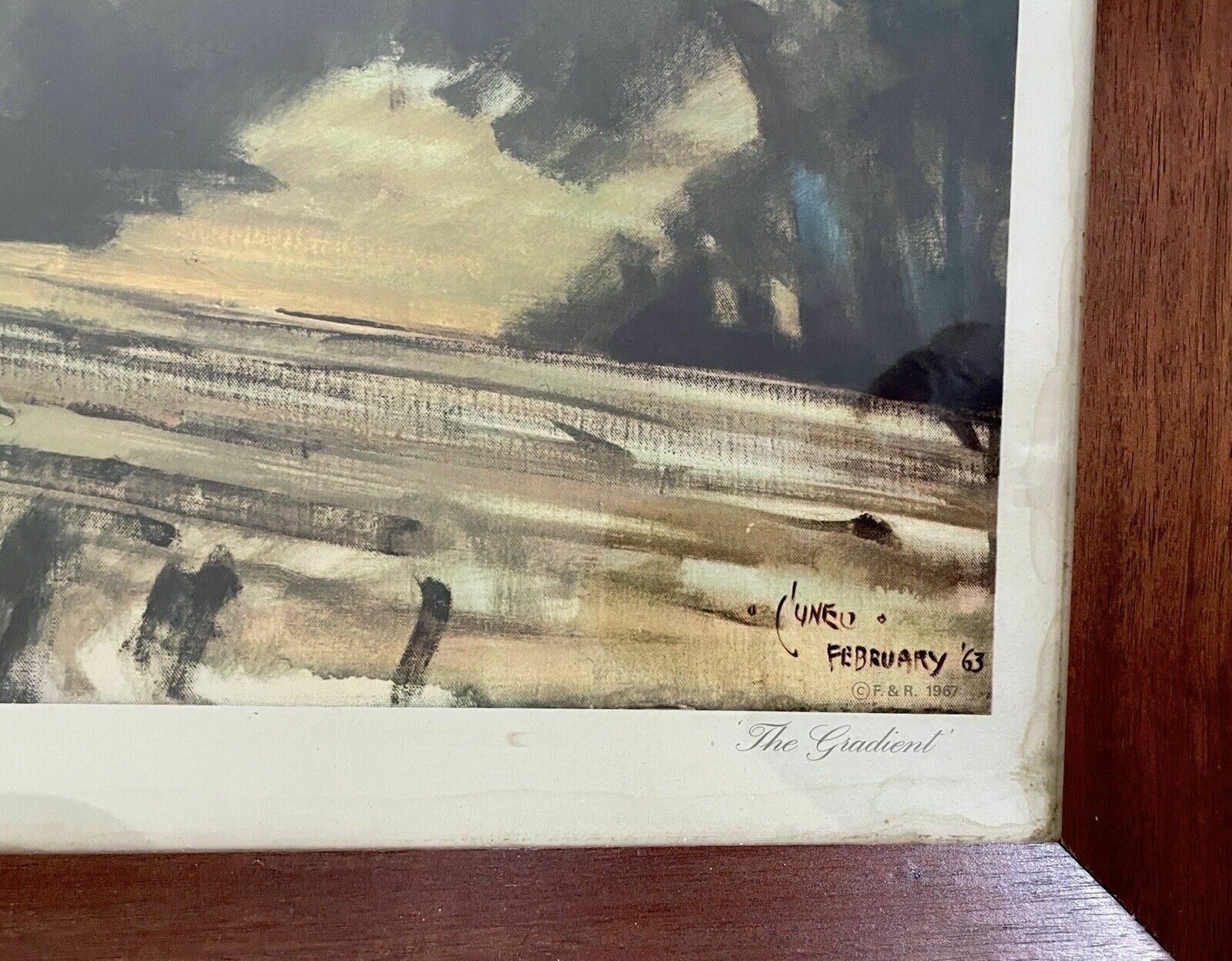 Vintage Framed Print Of “The Gradient” By Terence Cuneo 1967 Frost & Reed photo vintage