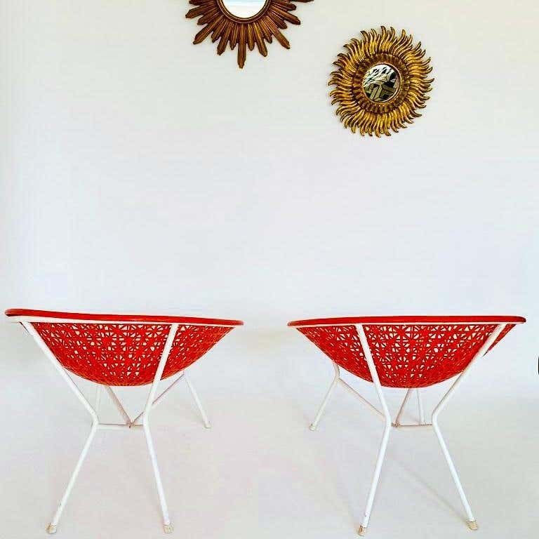 Mid Century Modern Orange And White Lounge Chairs, Italy, 1970s photo 2490.0