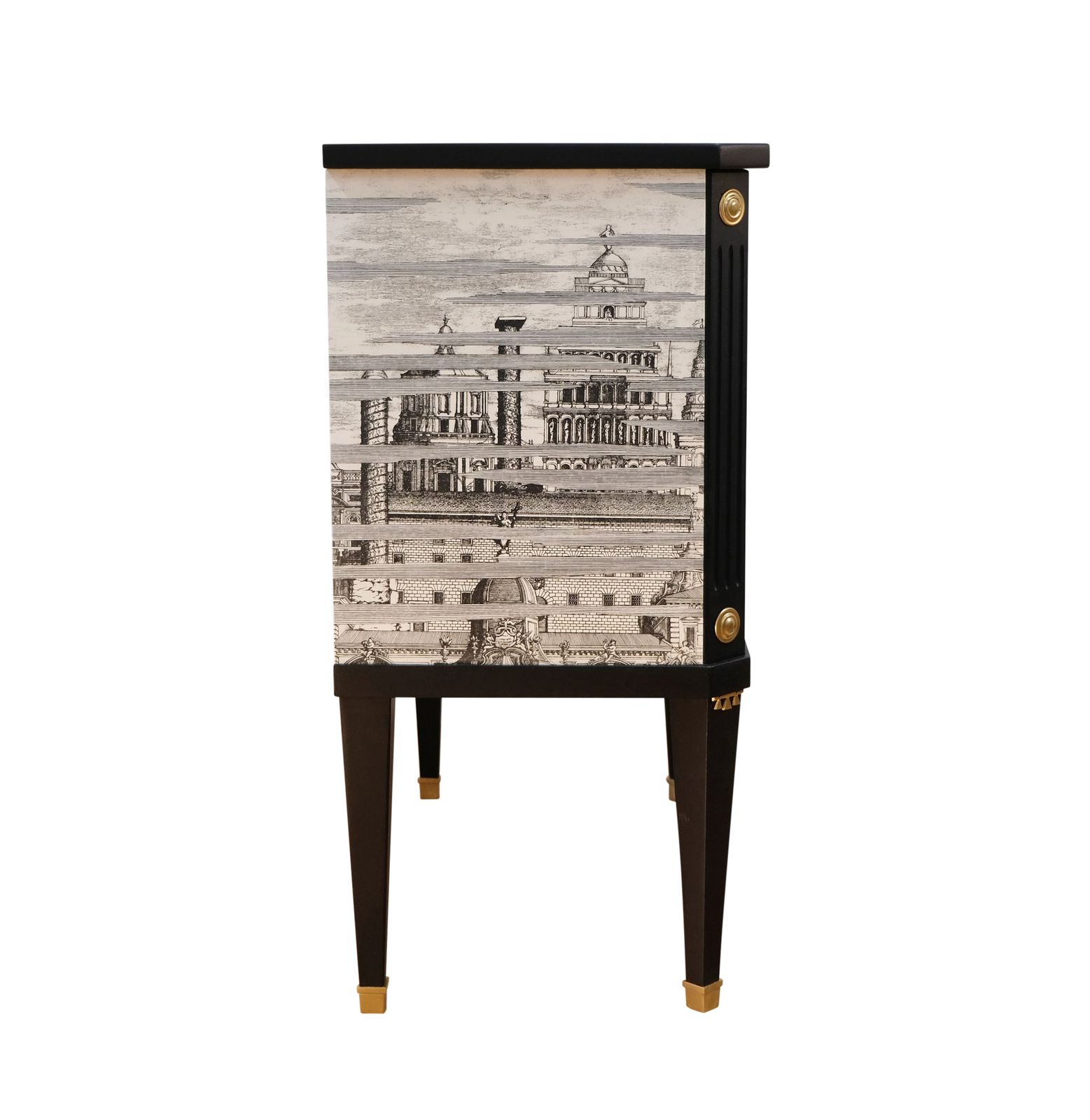 Fornasetti Design Three Drawer Chest With Marble Top photo Furniture