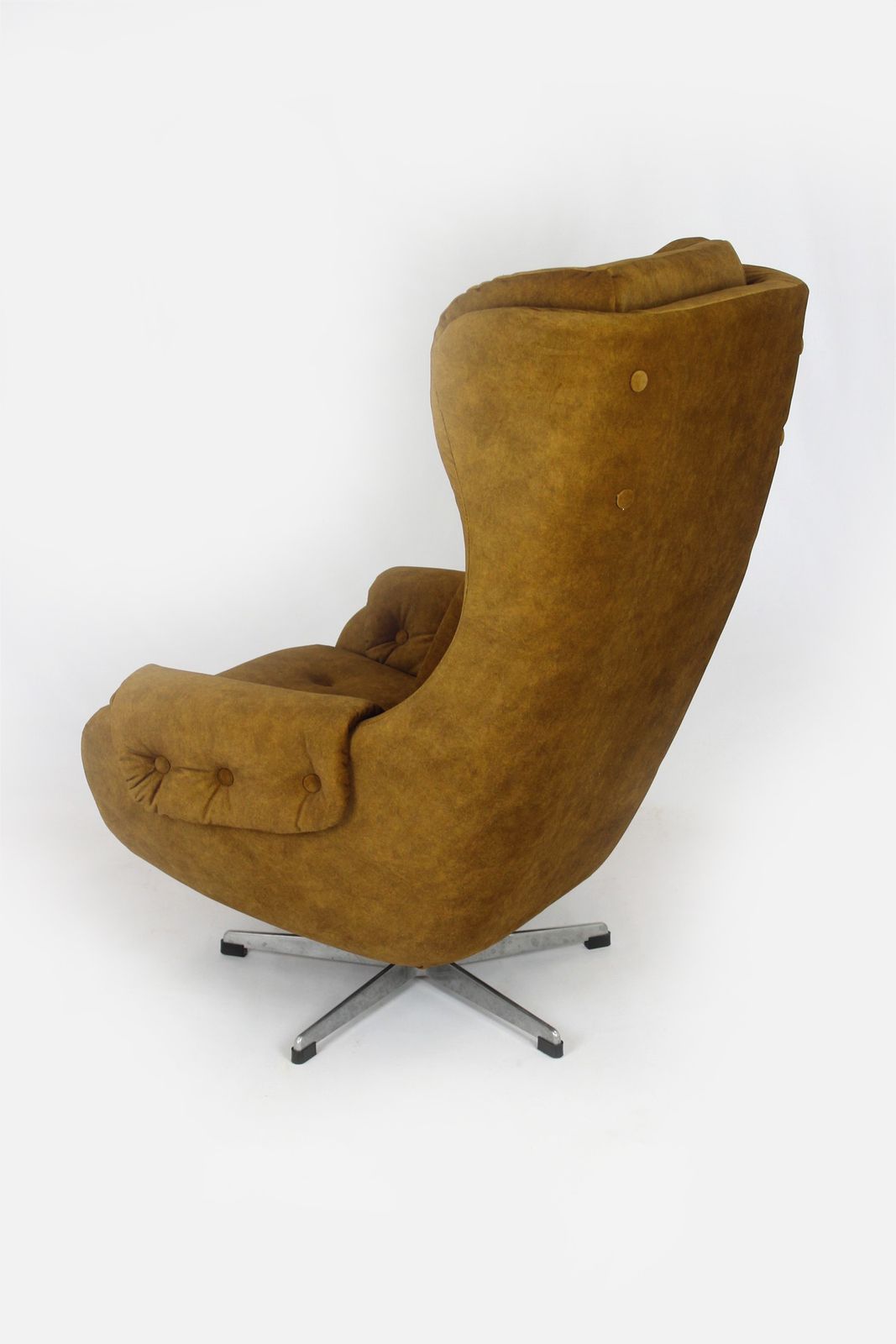 photo for sale Restored Swivel Lounge Chair From Up Zavody, Czechia, 1970s