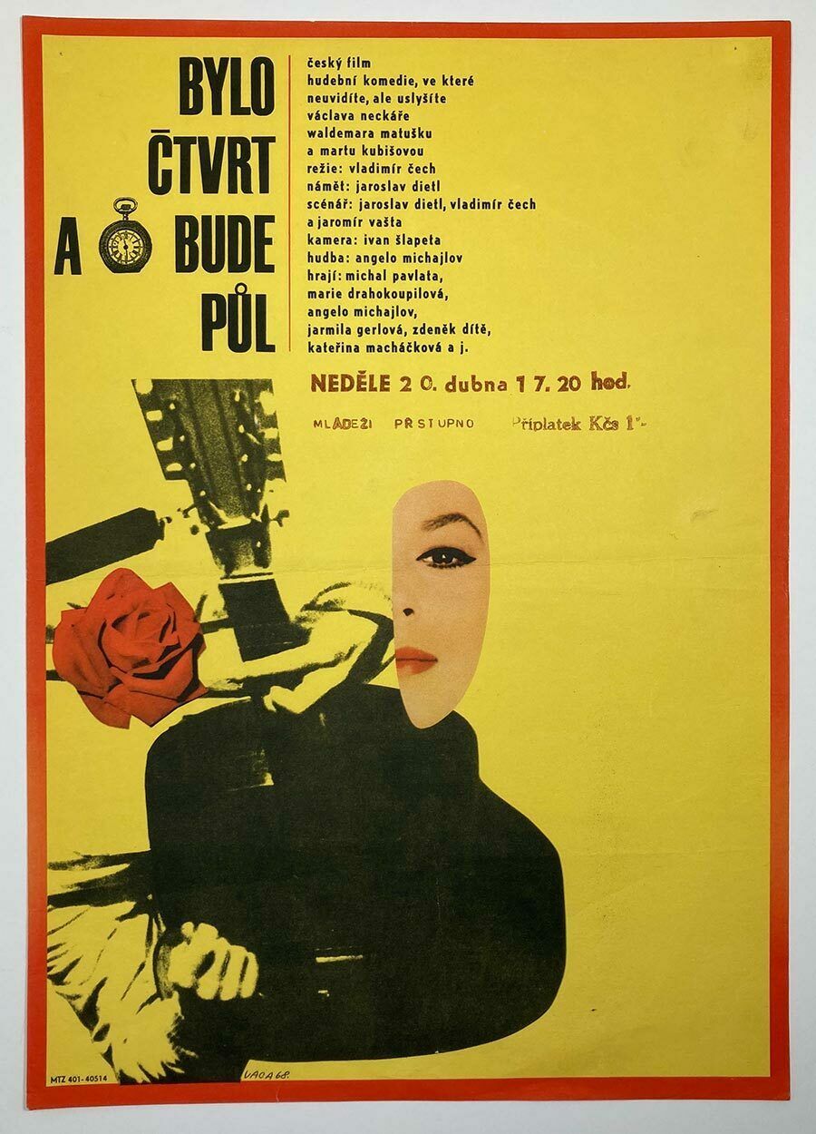 Movie Poster, Between A Quarter And Half, Karel Vaca, 1968