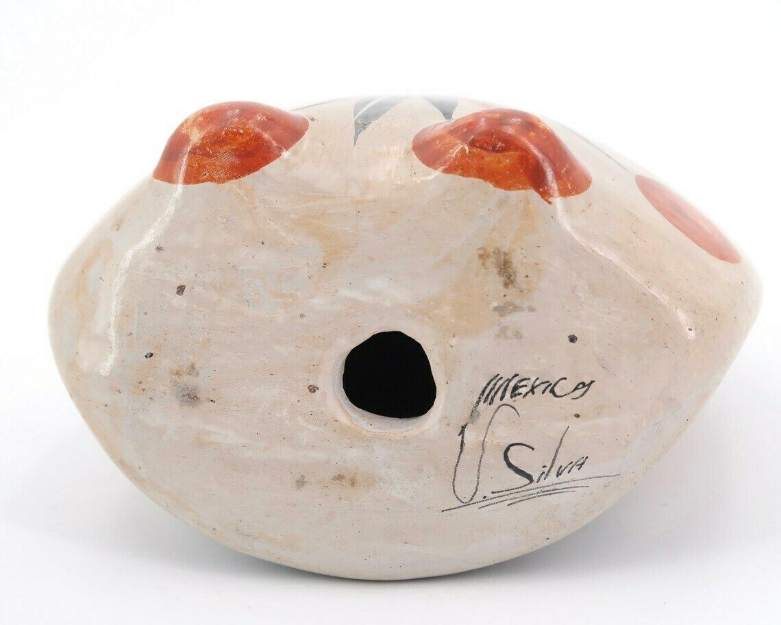 Mexicaans Keramisch Uilenbeeldje, Gesigneerd V Silva Mexico, Jaren 1970 / Terracotta, Kunst, Boho Chic, Mexico, Aardewerk, Folk, Terracotta photo vinterior