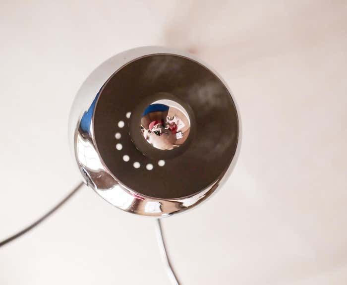 photo vintage Space Age Pendant Lamp With Three Arms Made Of Chrome By Goffredo Reggiani, Italy 1970s