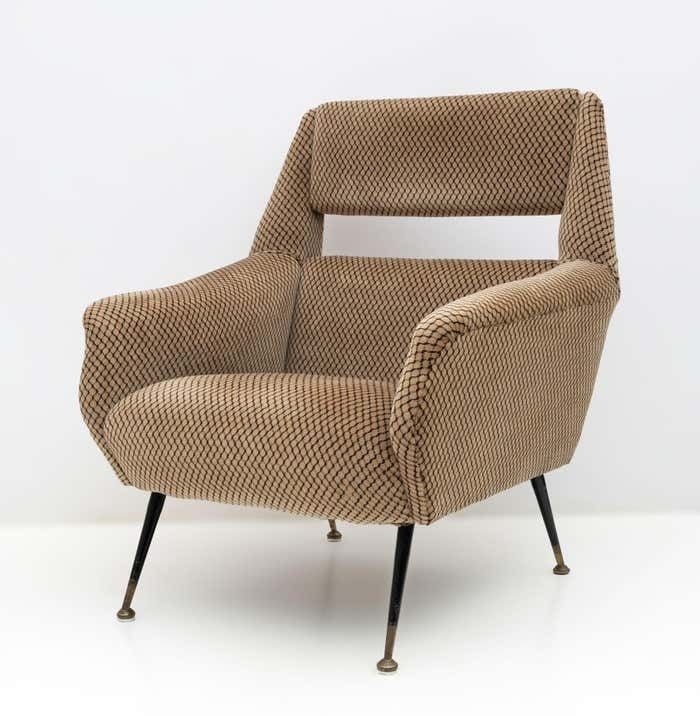 Coppia Di Poltrone Moderne Di Metà Secolo Gigi Radice Per Minotti Italia, Anni '50 photo 4022.0