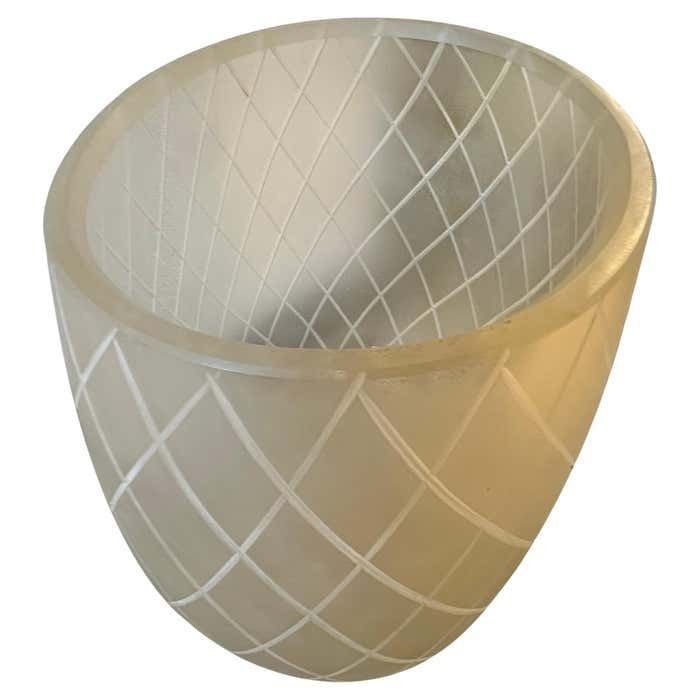 1950s Barovier Style Mid Century Modern Gold And Clear Murano Glass Vase photo furniture