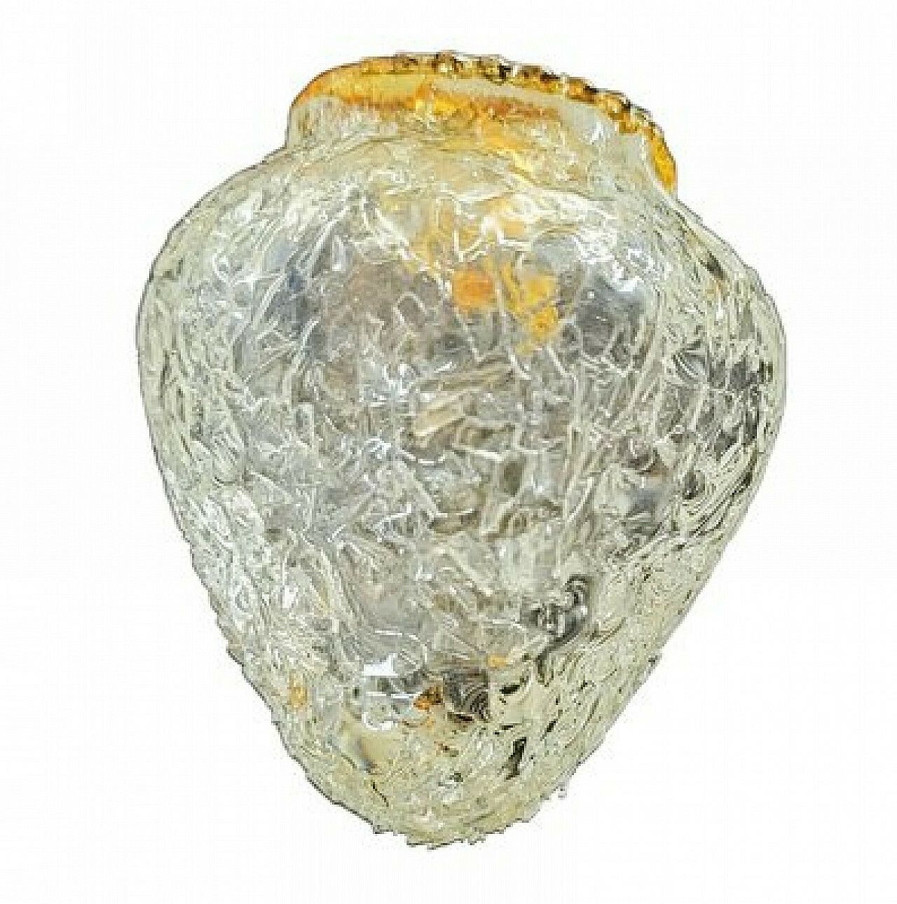 Glass And Brass Ceiling Lamp By Barovier & Toso, 1980s photo for sale