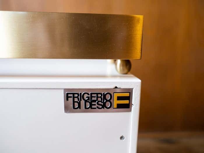 photo furniture Pair Of White And Gold Bedside Tables By Luciano Frigerio, Italy 1970