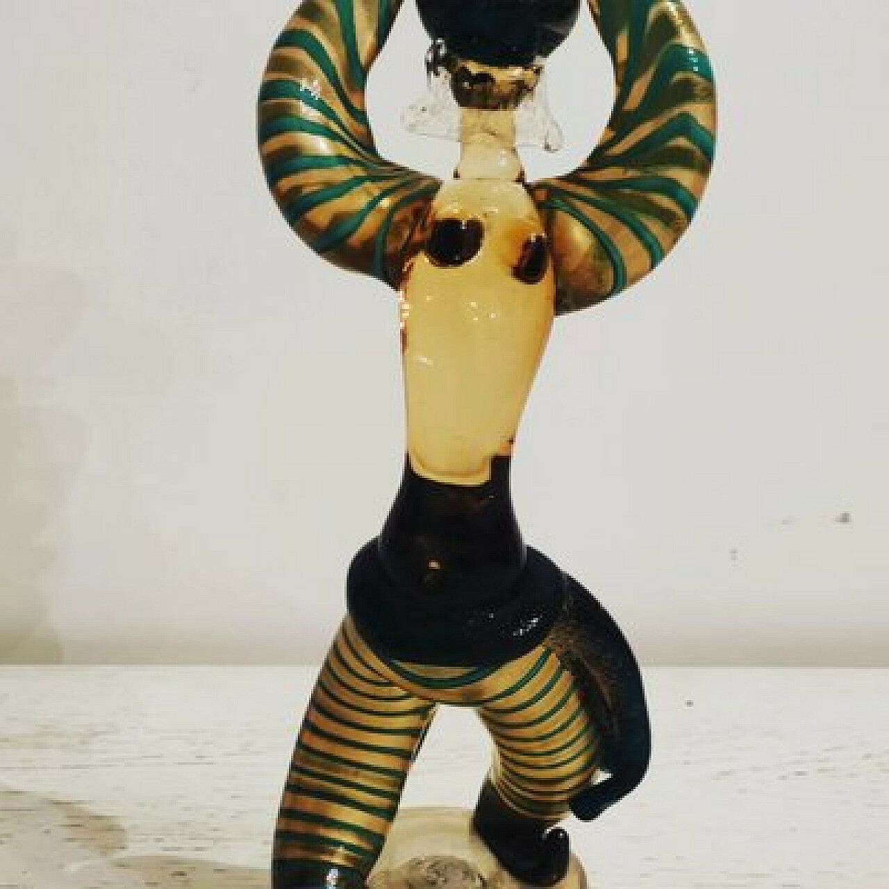 Odalisque Candleholder In Murano Glass, 1950s photo for sale