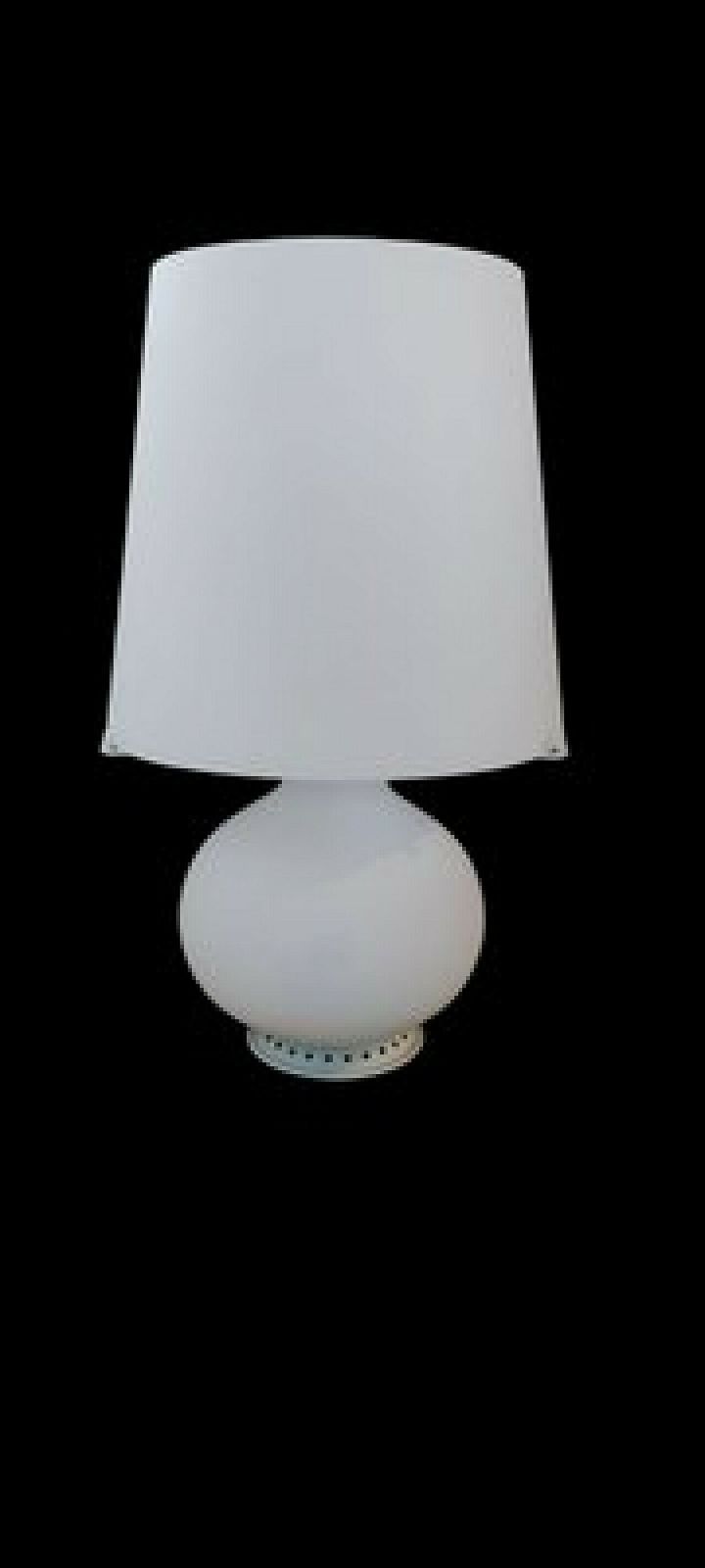 Table Lamp 1853 In Milky Glass By Max Ingrand For Fontana Arte, 1954 photo furniture