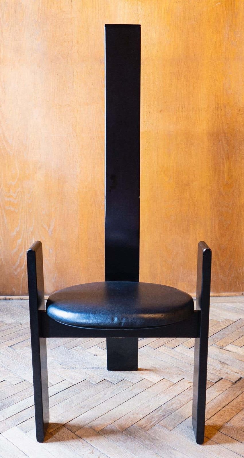 Mid Century Modern Wooden “Golem” Dining Room Chairs By Vico Magistretti, Italy 1969 photo 2200.0