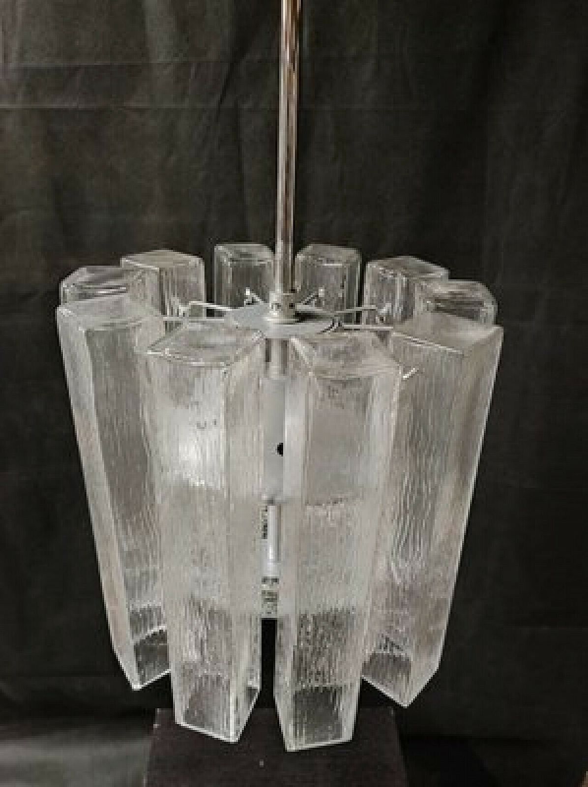 Murano Glass Chandelier Attributed To Doria Leuchten, 1980s photo for sale