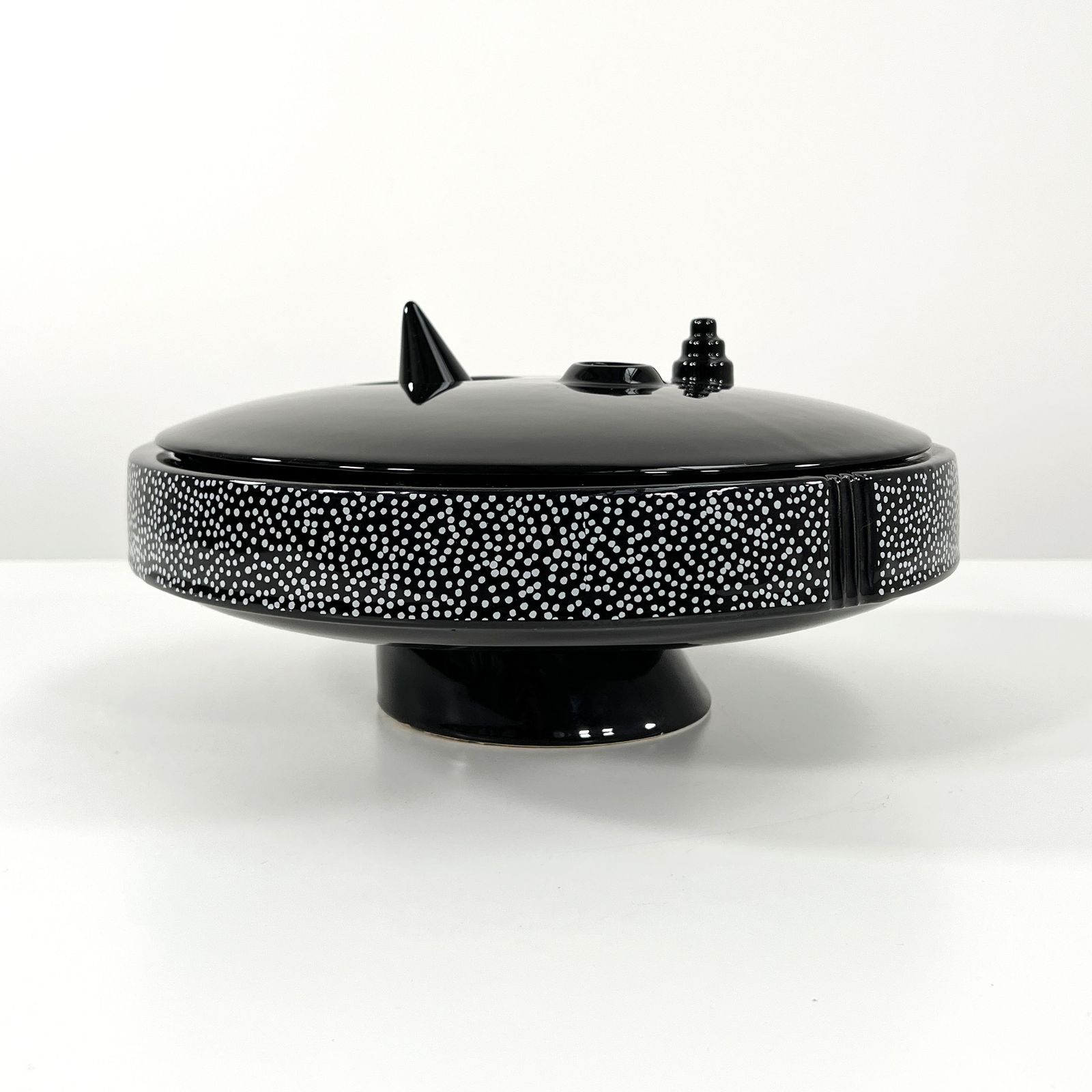 Postmodern Vase In Ceramic By L. Saccardo & M. Materassi For Mas Italy, 1980s