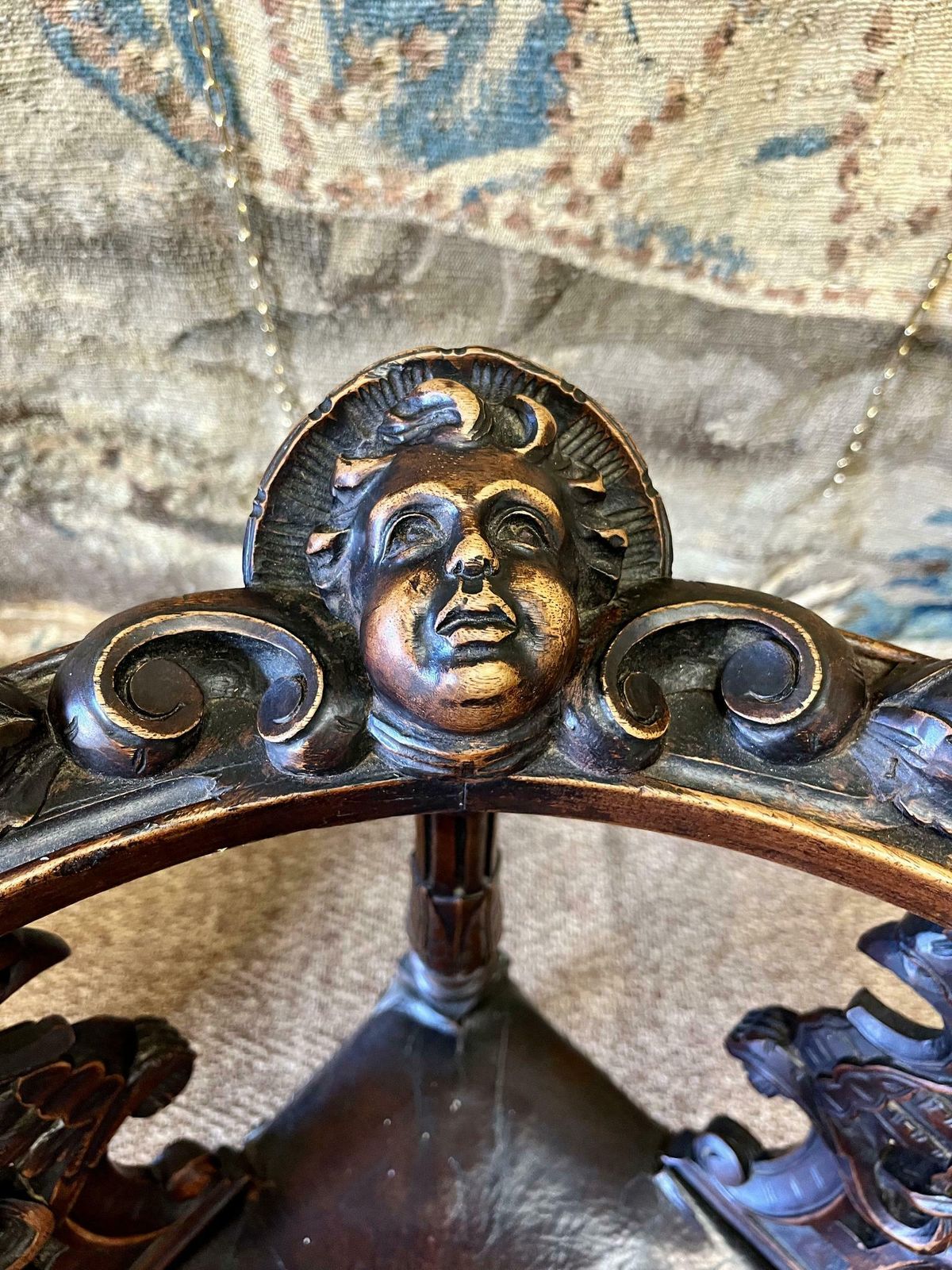 Superb Pair Of 18th Century Carved Armchairs photo Furniture