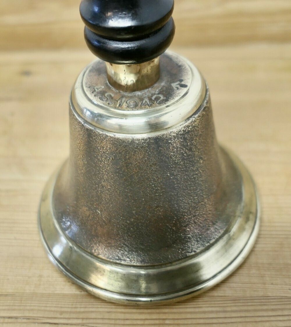 Old Brass British Military Issue Brass Handbell photo Home Fixtures