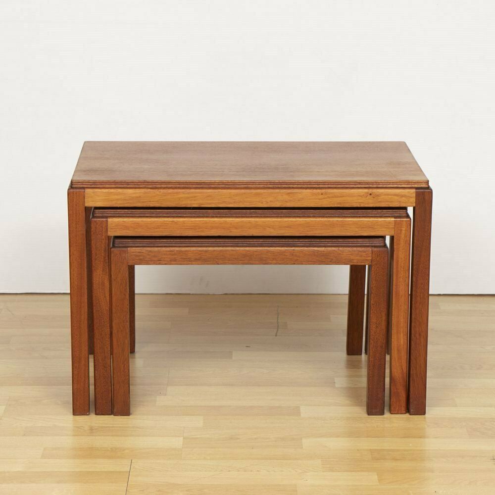 Midcentury Mahogany Nesting Tables By Gordon Russell C.1960s photo Furniture