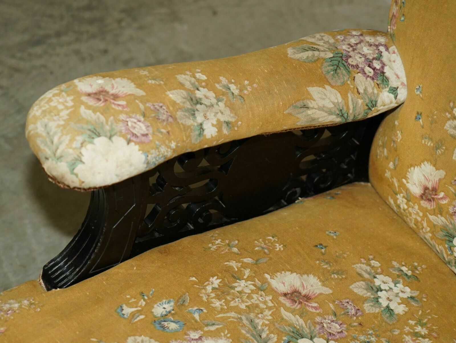 Super Rare Antique Victorian Aesthetic Movement Armchair With Grand Tour Plaques photo vinterior