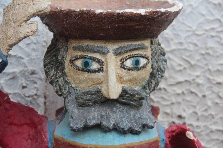 Large Sculpture De Simone 1960 Very Special And Rare, Fisherman photo furniture