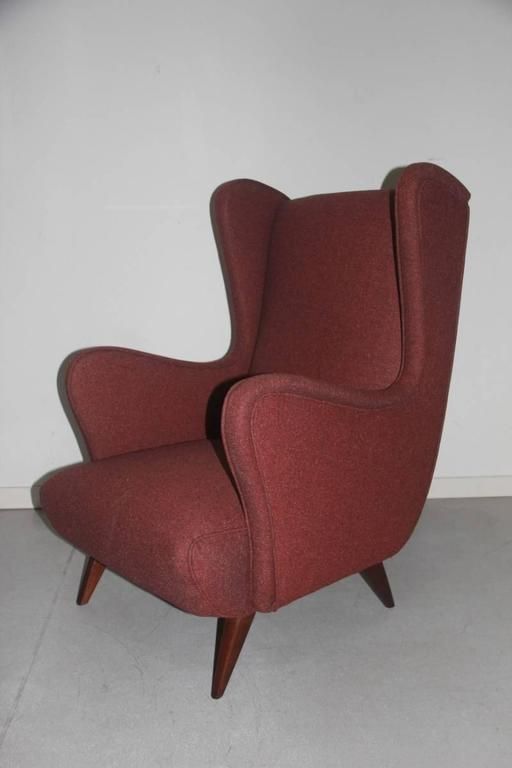 Italian 1950s Armchair Design And Exceptional Shape, Mid Century photo furniture