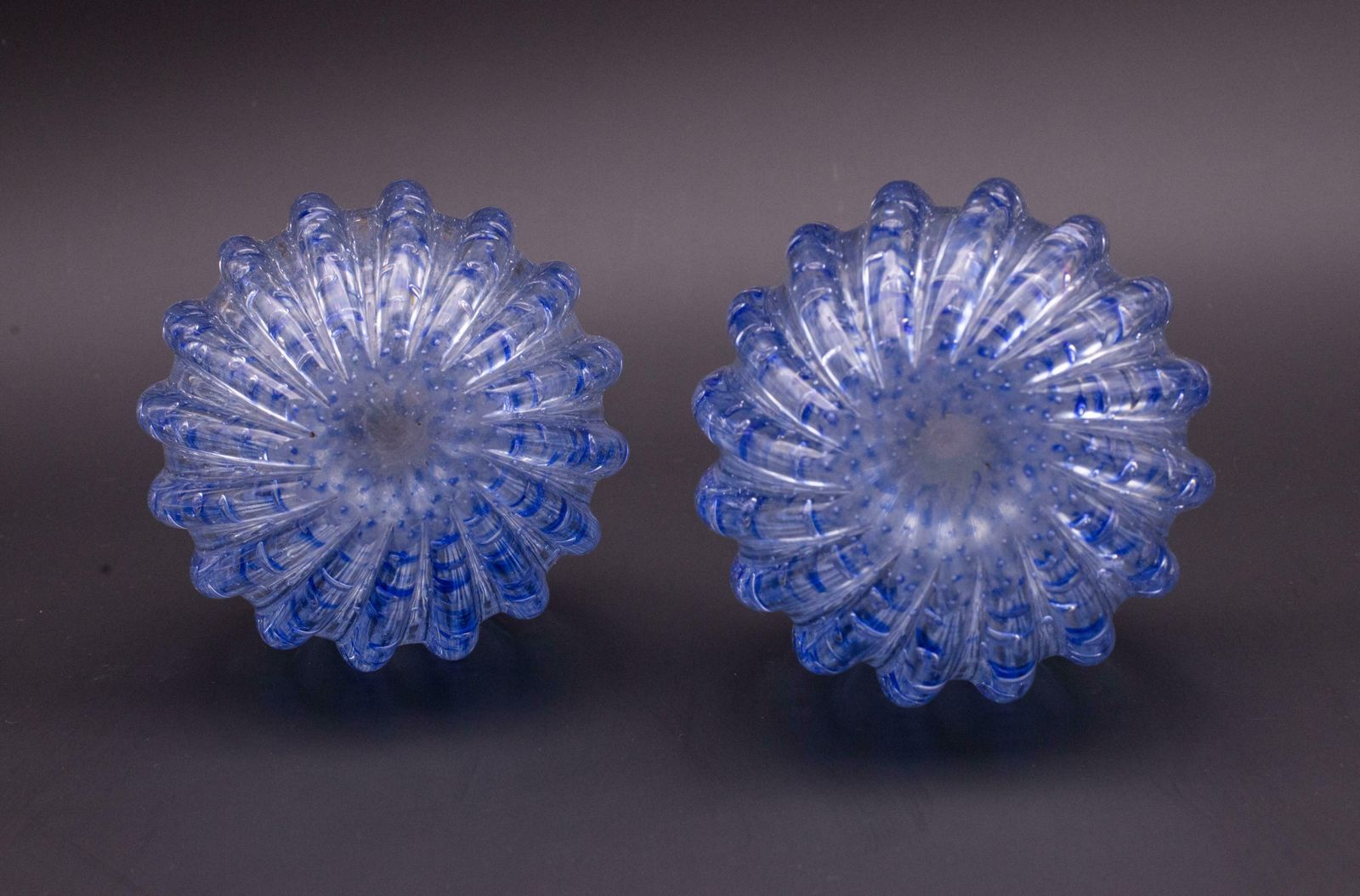Set Of 2 Bubbles Blu Vase By Barovier E Toso, 1950s photo furniture